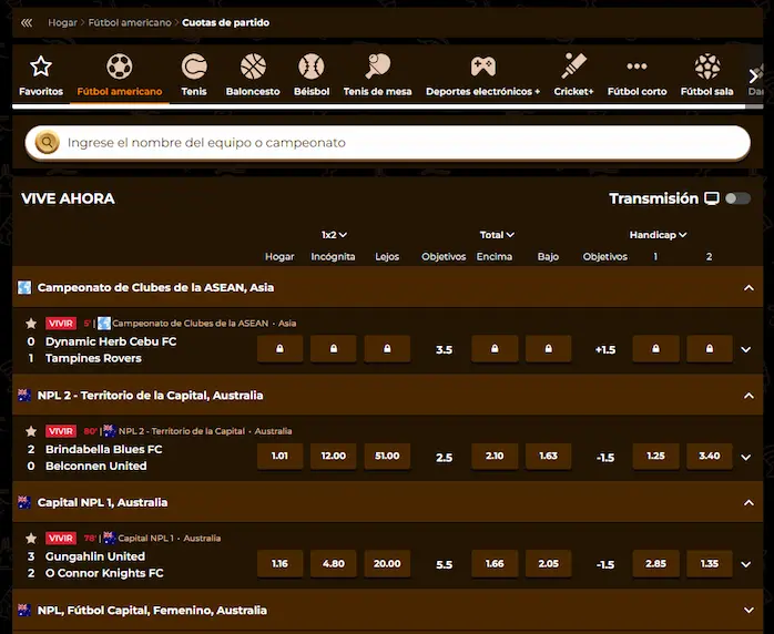 AmunRa Casino Espana sport live