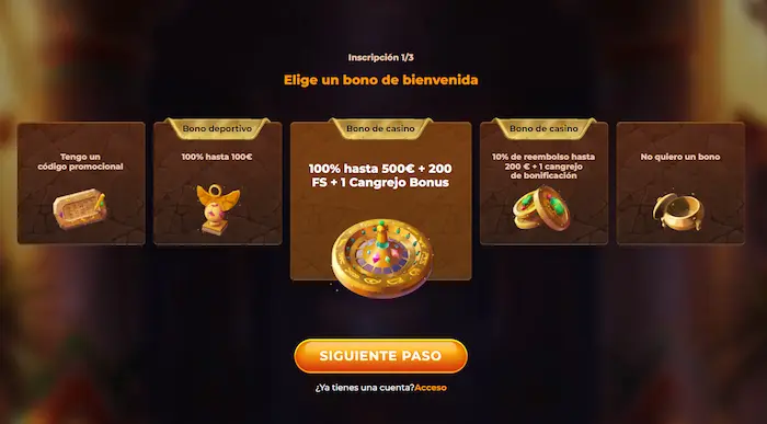 AmunRa Casino Espana bonuses registration